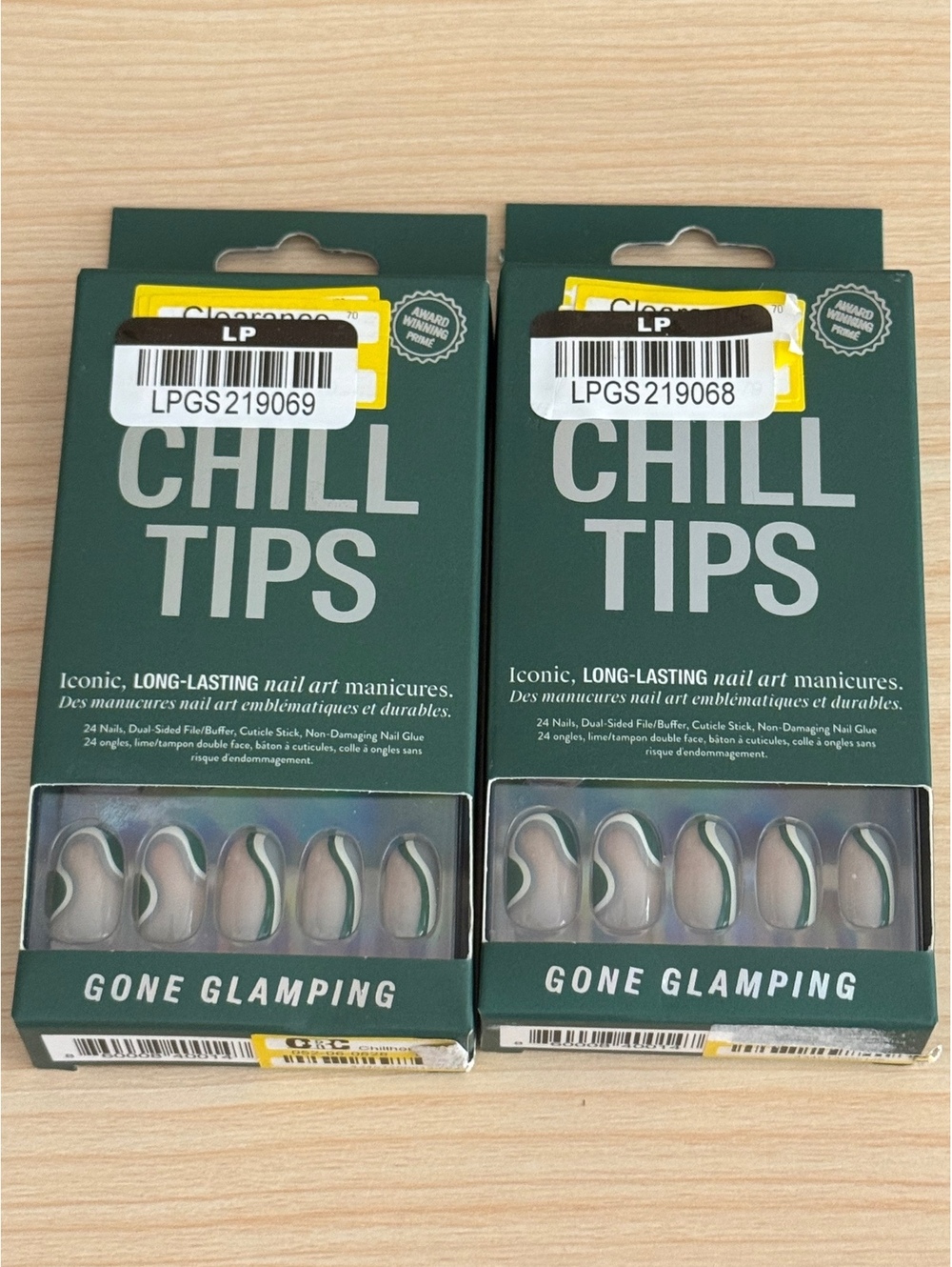 Bundle of 2 Chillhouse Chill Tips Gone Glamping Press On Nails New Sealed